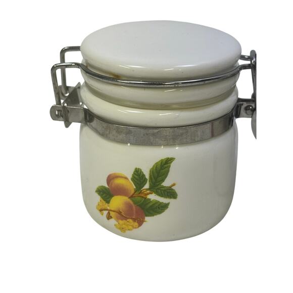 WCL Ceramic Mini Floral Design Spice Jar Canisters with Wooden Spoons-Set of 6 - Picture 13 of 13